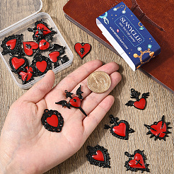 16 шт. 8 стиля подвески из сплава эмали в готическом стиле&nbsp;PALLOY-SC0004-45B