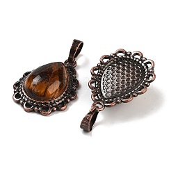 Подвески-капли из натурального тигрового глаза&nbsp;G-K363-01R-03