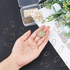 60 шт. 2 стиля фурнитуры для серег-колец из хирургической нержавеющей стали&nbsp;STAS-CN0001-03