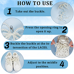 6 шт. 3 стиля цепочка для украшения обуви из сплава и пластика с жемчужинами&nbsp;AJEW-CP0006-50