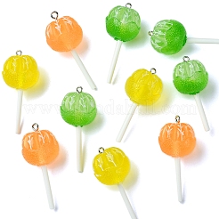 9 шт. 3-х цветные подвески из полупрозрачной смолы&nbsp;FIND-FS0002-90