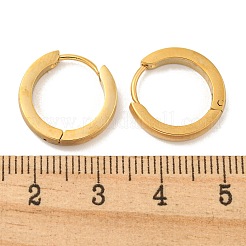 Серьги-кольца Huggie Hoop из матовой нержавеющей стали 304 с ионным покрытием (IP) для женщин&nbsp;LS-EJEW-C096-31B-G