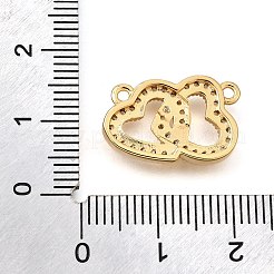 Латунные микропаве прозрачные подвески с фианитом&nbsp;KK-U065-14G