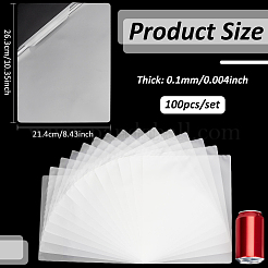 100 шт. пластиковая пленка для ламинирования&nbsp;AJEW-WH0606-55G