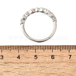 Регулируемые латунные кольца с микропаве из кубического циркония для женщин&nbsp;RJEW-H247-15P