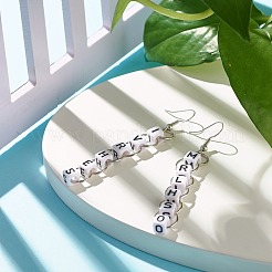 Длинные латунные серьги с подвесками word ivrhes для женщин&nbsp;EJEW-JE04753