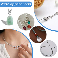 3 шт. 3 стиля 925 застежки-пружинки из стерлингового серебра&nbsp;STER-PH0003-25