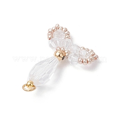 Прозрачные стеклянные подвески&nbsp;PALLOY-MZ00725-01