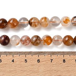 Натуральный желтый гематоидный кварц/золотые целебные кварцевые бусины нити&nbsp;G-C268-B01-02