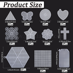 24 шт. 11 стиля пластиковых холстов для самостоятельного изготовления&nbsp;DIY-CP0012-41