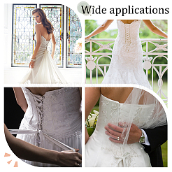 Тканевый шнур для замены молнии в женском свадебном платье&nbsp;SRIB-WH0007-08C