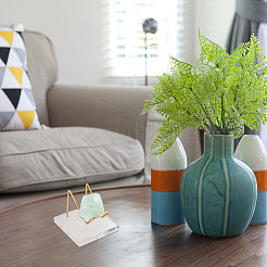 2 шт. 2-х стильные латунные хрустальные мольберты для демонстрации минералов ODIS-FG0001-46