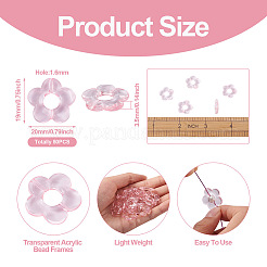 Прозрачные акриловые бусинки кадров&nbsp;X-TACR-S154-29B-47