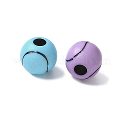 Непрозрачные акриловые бусины на спортивную тематику&nbsp;OACR-D302-02B