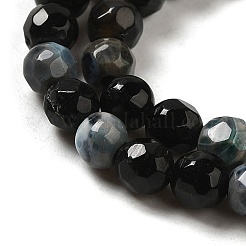 Граненые бусины из натурального огненного агата с треском&nbsp;G-F447-4mm-A18-01