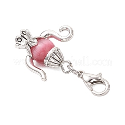 Подвесные украшения из сплава кошачий глаз и тибетский стиль для чайника&nbsp;HJEW-JM03543-01-S