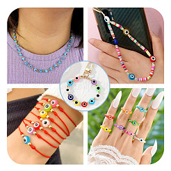 120шт 5 стиля ручной работы сглаз бусины лэмпворк пряди&nbsp;LAMP-TA0001-50