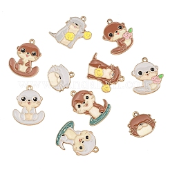 30шт 10 цвета сплава эмалевые подвески&nbsp;ENAM-YW0006-55