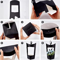 12 комплект картонных коробок 3 цветов с ручками из полиэстера&nbsp;CON-CA0001-017