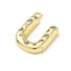 Латунные микропаве прозрачные подвески с фианитом&nbsp;KK-I476-02G-U