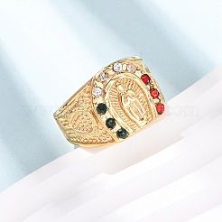 Кольца для пальцев из нержавеющей стали 304 с широким ободком&nbsp;RJEW-F201-05G