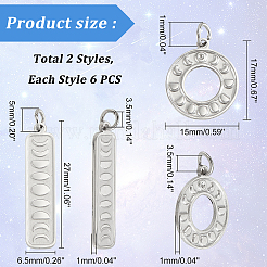 12 шт. 2 подвески из нержавеющей стали 304&nbsp;STAS-DC0010-22