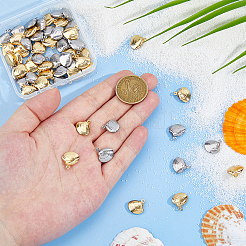 60 шт. 2-х цветные подвески из нержавеющей стали 304&nbsp;STAS-DC0016-34