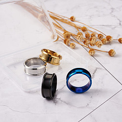 4 цвет настройки кольца из нержавеющей стали с рифлением для пальцев&nbsp;STAS-TA0001-26A