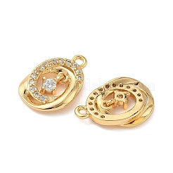 Латунные микропаве прозрачные подвески с фианитом&nbsp;KK-B160-25G