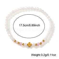 Круглые эластичные браслеты «кошачий глаз» и стеклянные бусины&nbsp;XO2453