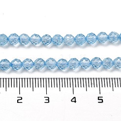 Натуральные бусы из голубого топаза нити G-B088-C05-04