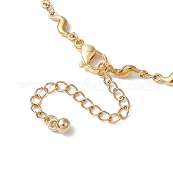 Браслеты на ногу из нержавеющей стали 304 с волнистыми звеньями&nbsp;AJEW-AN00641-01