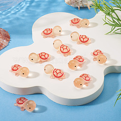 12 шт. светящиеся полупрозрачные смоляные кабошоны в виде морских животных&nbsp;RESI-TA0004-56A