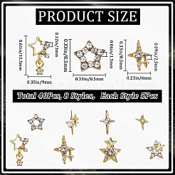 Звезда сплава горный хрусталь кабошоны&nbsp;MRMJ-CP0001-43B