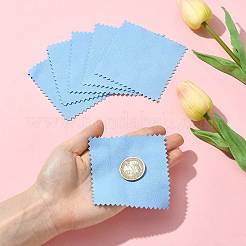 15 шт. квадратная салфетка для полировки серебра из искусственной замши&nbsp;AJEW-FS0001-46