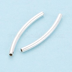 925 изогнутая трубчатая бусина из стерлингового серебра&nbsp;STER-N016-124S