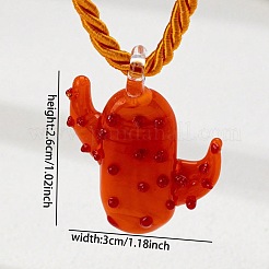 Женские кулоны-кактусы ручной работы в стиле лэмпворк&nbsp;FS-WG65E2A-01