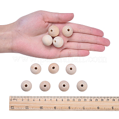 Натуральные незаконченные деревянные бусины&nbsp;WOOD-Q008-20mm-LF