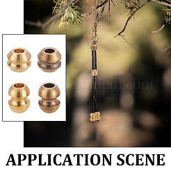 8 шт. 4 стиля для повседневного использования на открытом воздухе латунный парашютный трос европейские бусины&nbsp;KK-NB0003-64