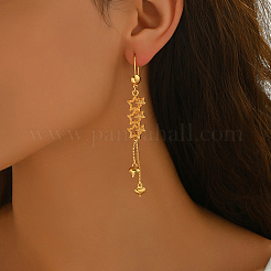 Серьги-кольца с кисточками из латуни&nbsp;CV0060-3