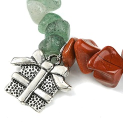 Эластичный браслет из натуральной красной яшмы&nbsp;BJEW-JB09499