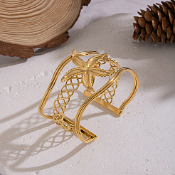 Винтажные браслеты-манжеты в виде морских звезд из нержавеющей стали 304.&nbsp;JJ9512