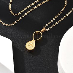 Ожерелья из нержавеющей стали 304 в виде бесконечной урны для праха домашних животных&nbsp;STAS-Z106-02G