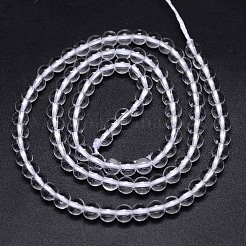 Круглый естественный класс кристалла кварца нитей бисера&nbsp;X-G-H1648-6mm-01N-A