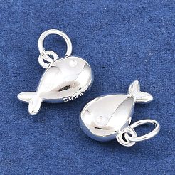 925 подвеска в виде рыбки из стерлингового серебра&nbsp;STER-I024-03S-02