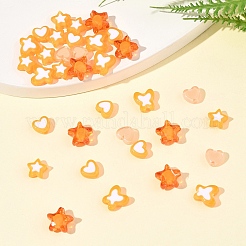 200шт 5 стиля прозрачные акриловые бусины&nbsp;TACR-FS0001-54C