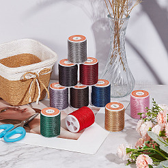 10 рулон плетеных шнуров из полиэстера 10 цветов&nbsp;OCOR-GO0001-02