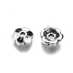 Антикварная посеребренные сплава эмали Шапочки&nbsp;ENAM-J189-07AS-02