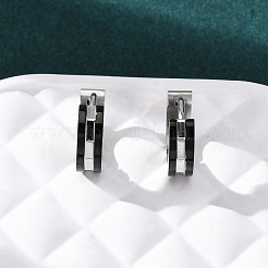 Серьги-кольца из нержавеющей стали 304&nbsp;EJEW-D331-04PB