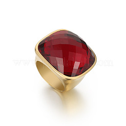 Прямоугольник из нержавеющей стали 304 со стеклянными кольцами для пальцев&nbsp;FS-WG61EEA-07